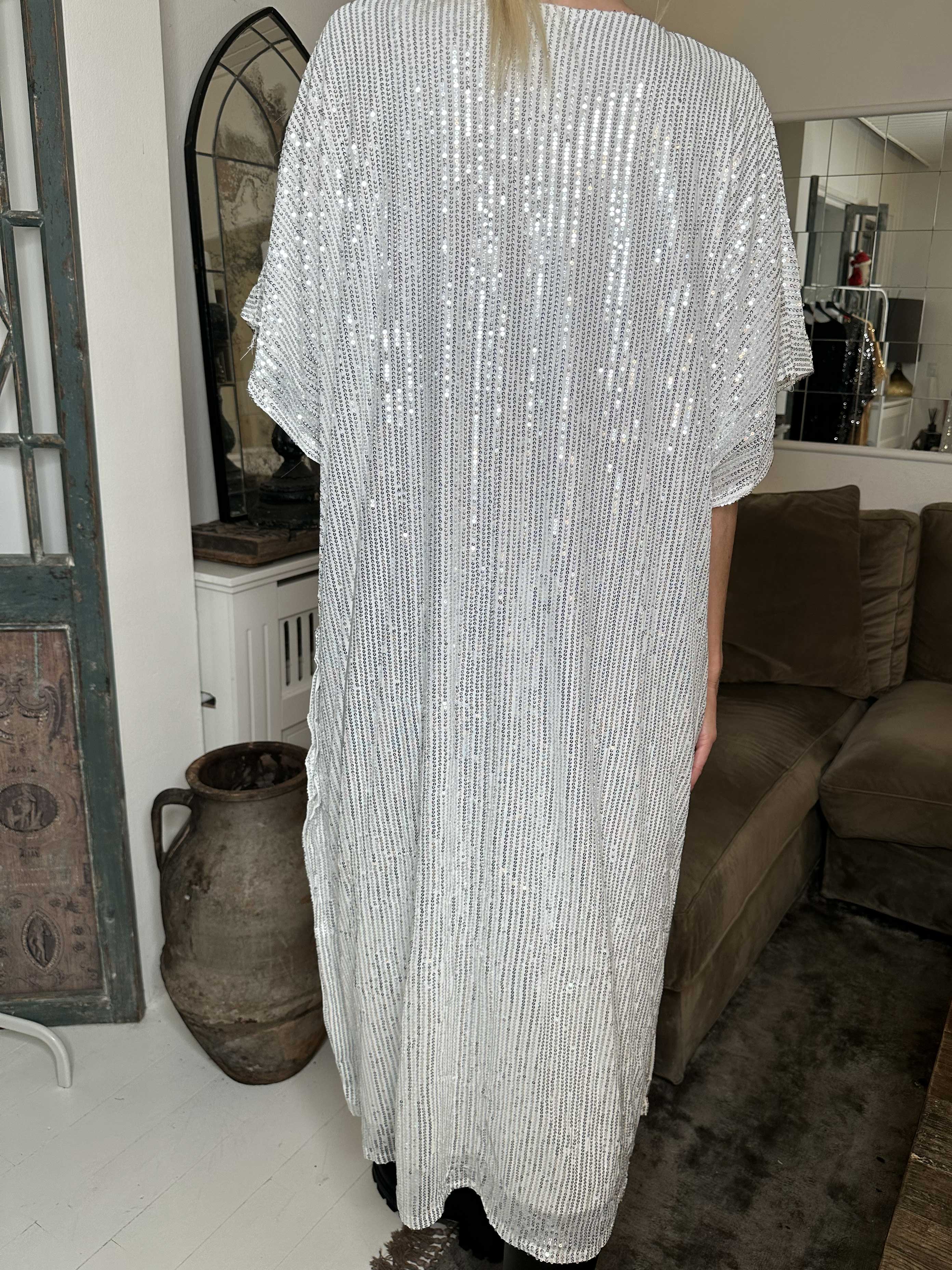 Azmina Long - Lang tunika i løs pasform med pailletter